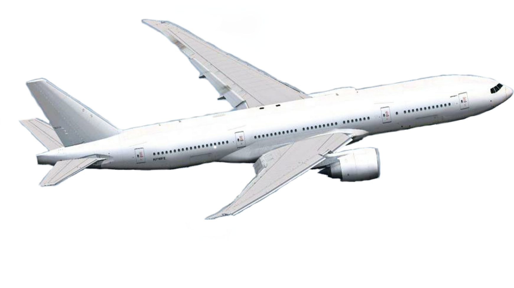 Commercial Airplane Isolated PNG Image