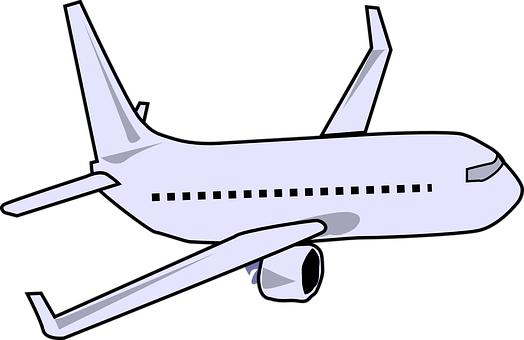 Commercial Airplane Silhouette PNG Image