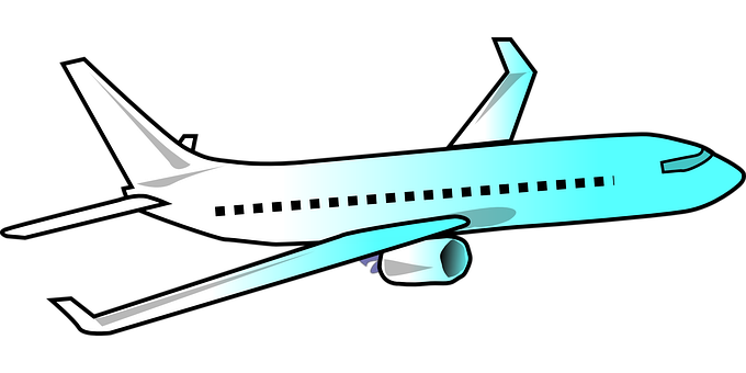 Commercial Airplane Vector Illustration PNG Image