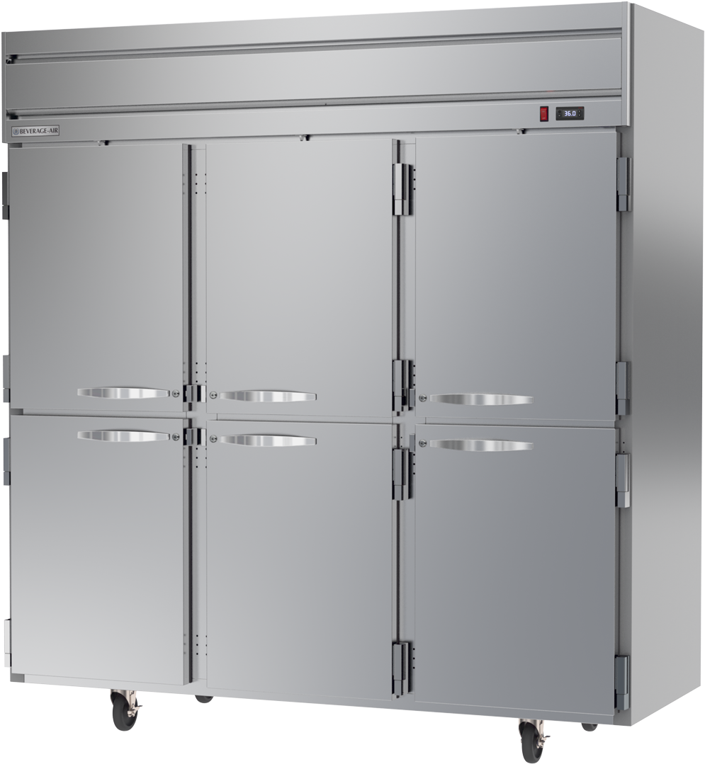 Commercial Stainless Steel Refrigerator PNG Image