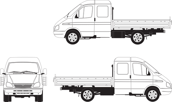 Commercial Vehicle Outlines PNG Image