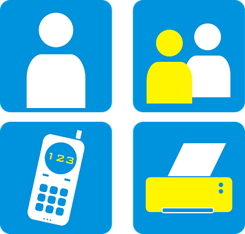 Communication Icons Set PNG Image