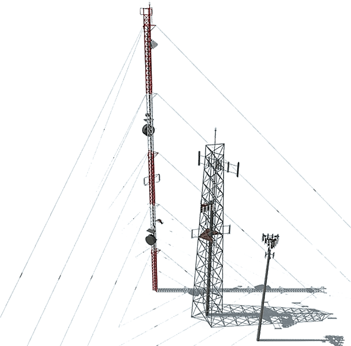 Communication Towers Sketch PNG Image