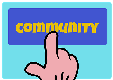 Community Button Press PNG Image