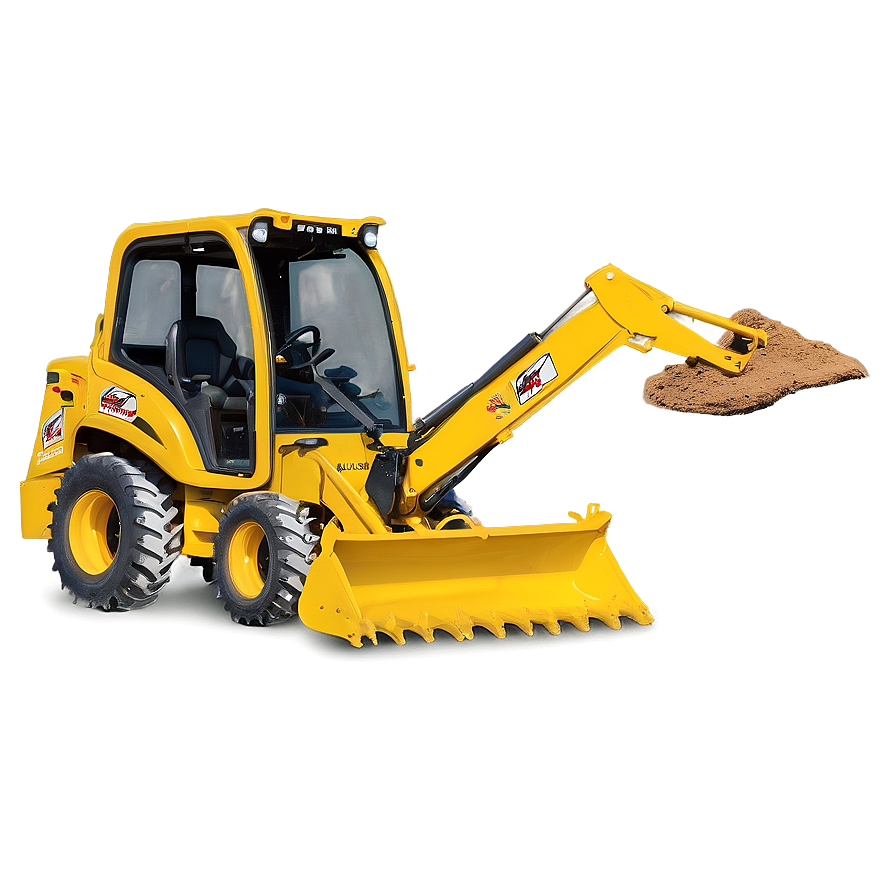 Compact Backhoe Equipment Png Gud26 PNG Image