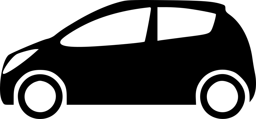 Compact Car Silhouette Graphic PNG Image