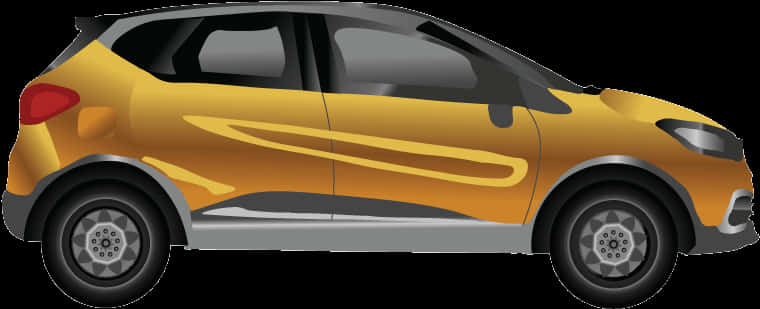 Compact Crossover Car Vector PNG Image