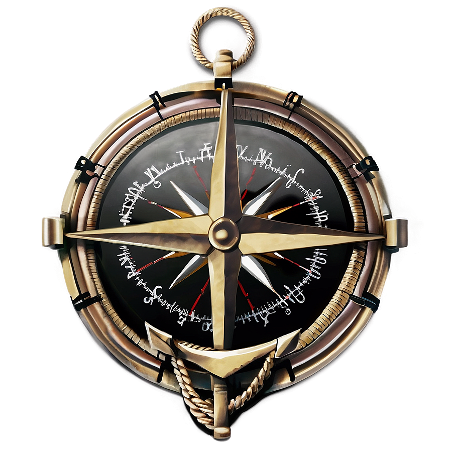 Compass And Anchor Png Ebh PNG Image