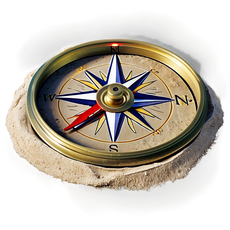 Compass In The Sand Png Ivt PNG Image