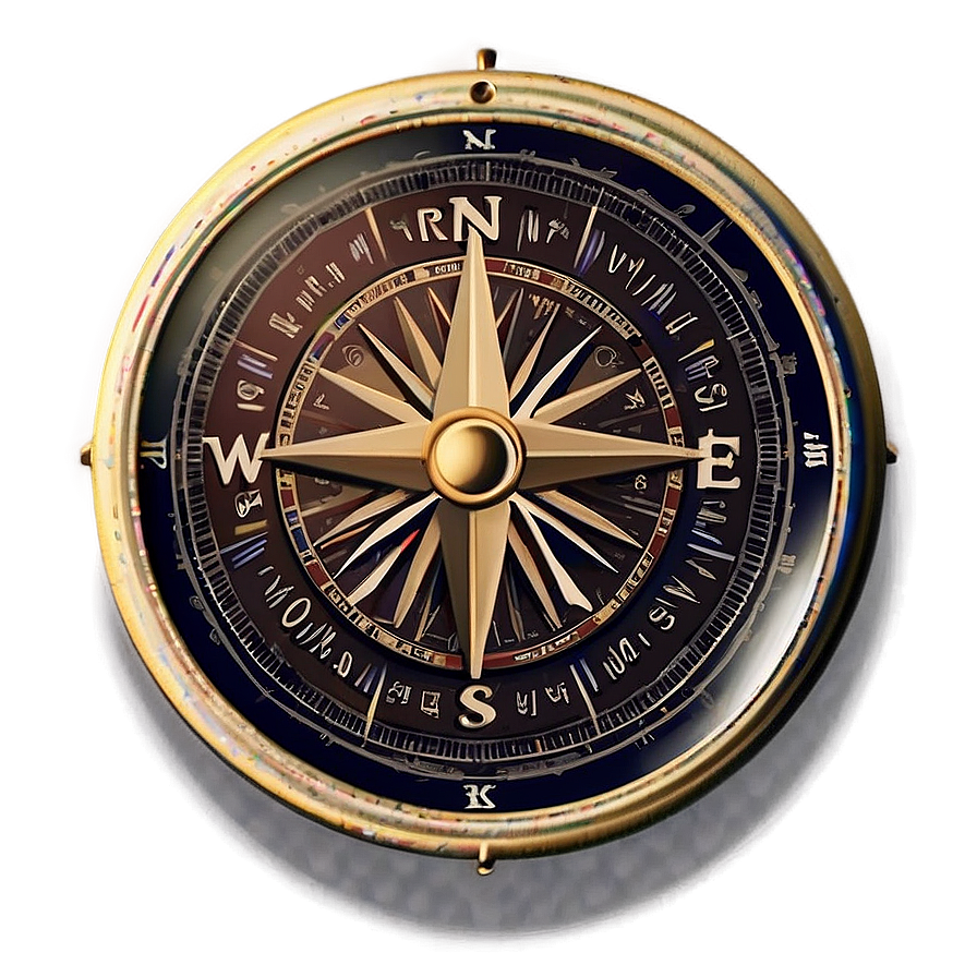 Compass On Vintage Paper Png 05042024 PNG Image