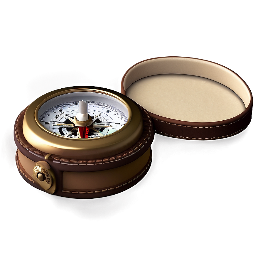 Compass With Leather Case Png Cea PNG Image