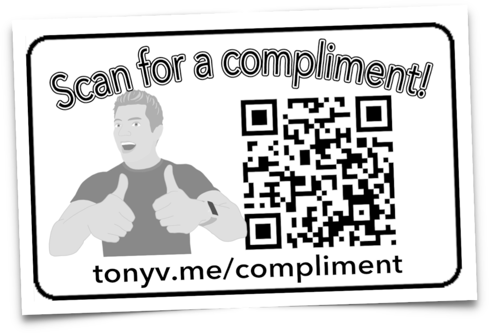 Compliment Q R Code Promotion PNG Image