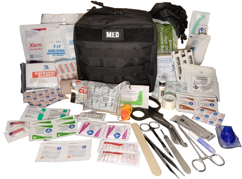 Comprehensive First Aid Kit Contents PNG Image