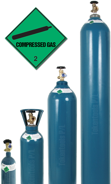 Compressed Gas Cylinders Set PNG Image