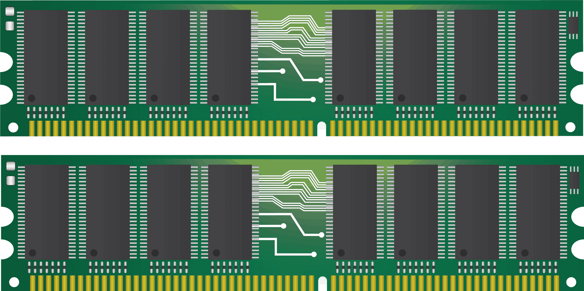 Computer R A M Modules Top View PNG Image