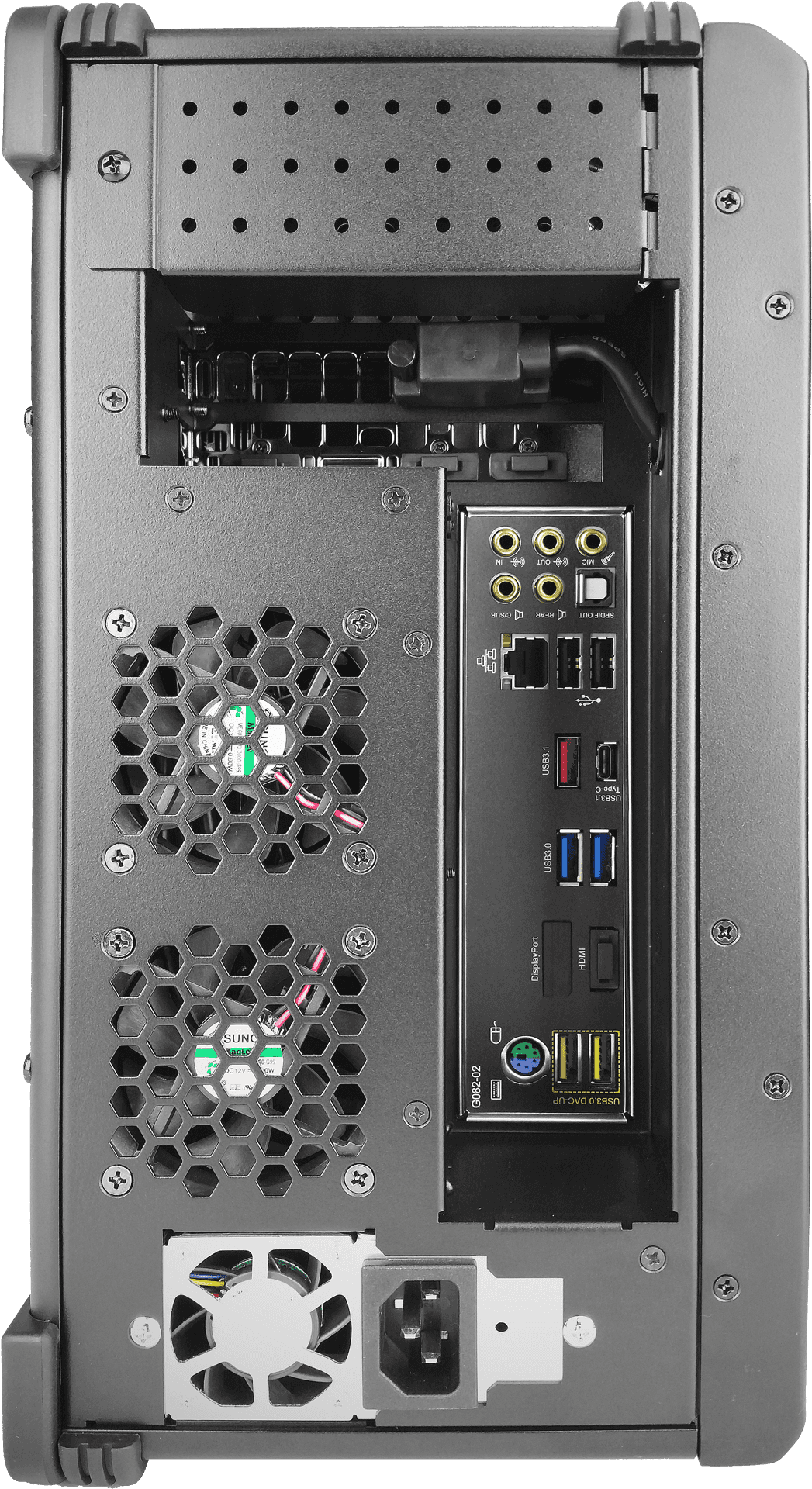 Computer Rear Panel Connectivity Ports PNG Image