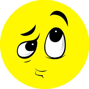 Concerned Yellow Face Emoji PNG Image