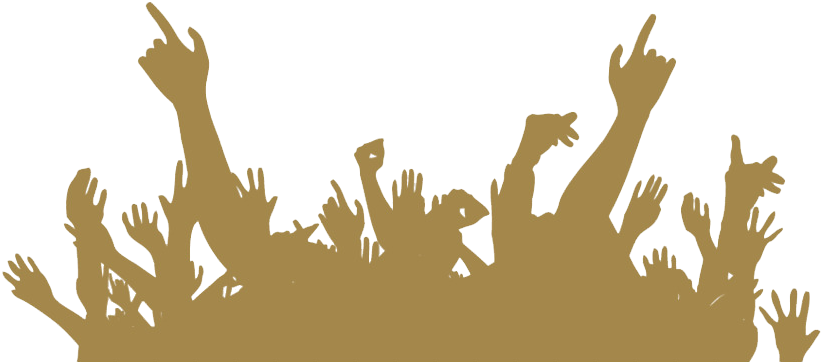 Concert Crowd Silhouette PNG Image