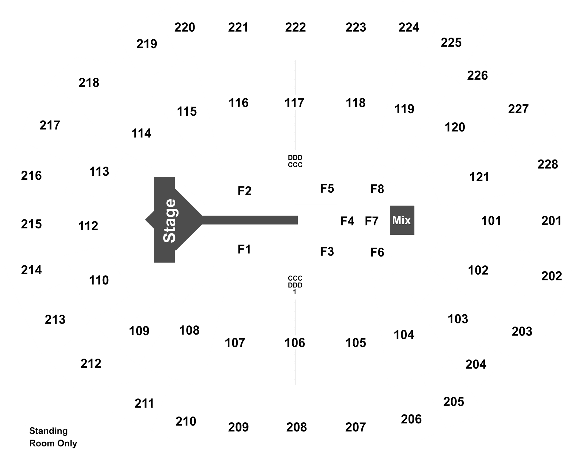 Concert Hall Seating Chart PNG Image