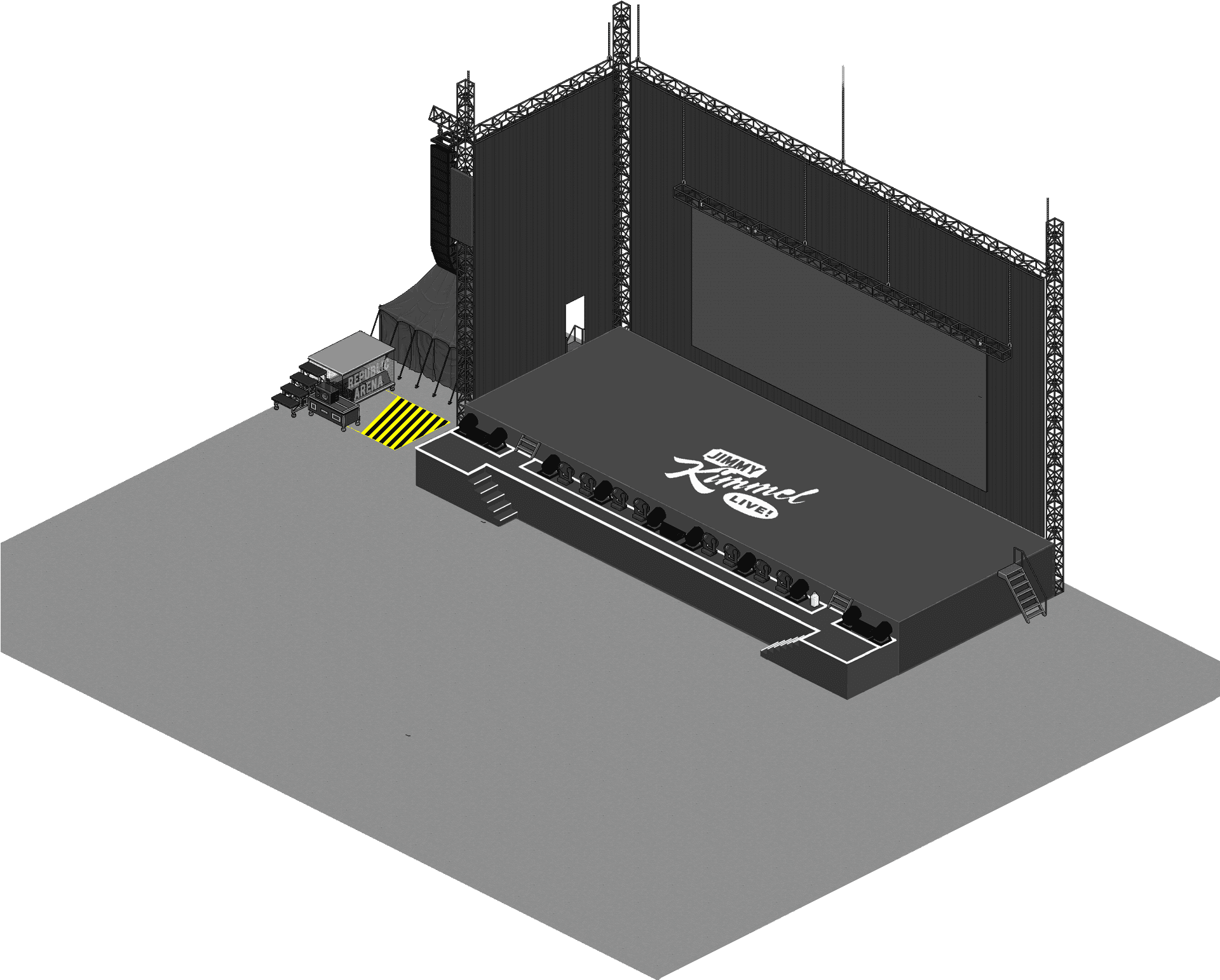 Concert Stage Design3 D Rendering PNG Image