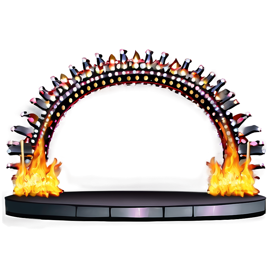 Concert Stage With Pyrotechnics Png 43 PNG Image