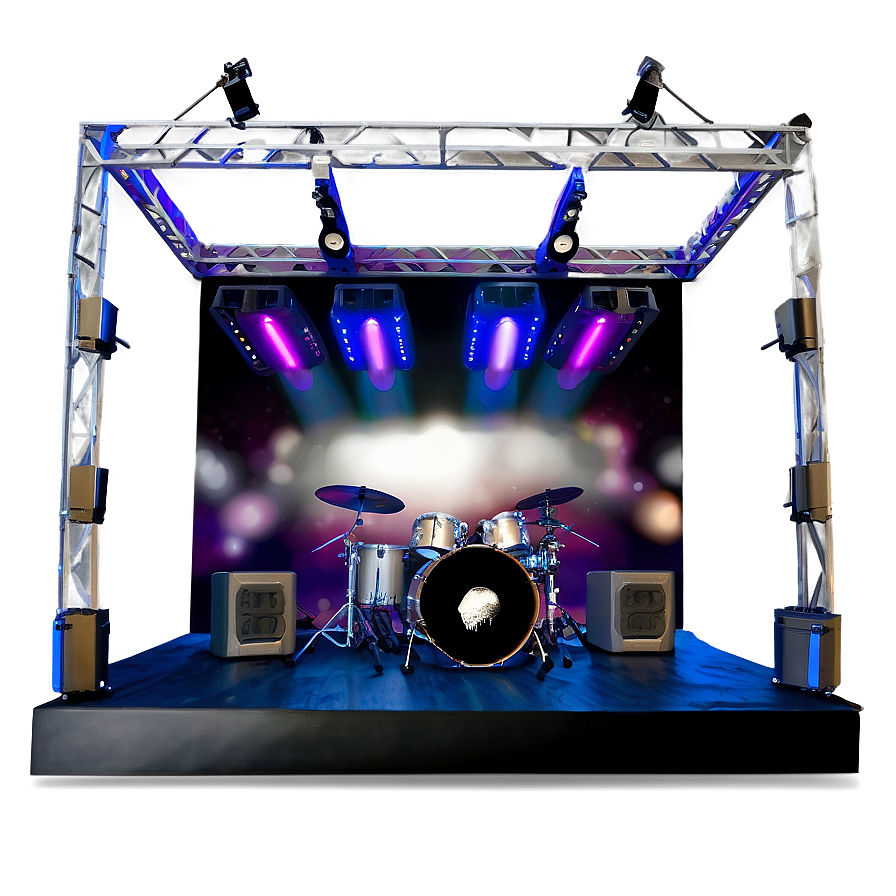 Concert Stage With Screens Png Eoq PNG Image