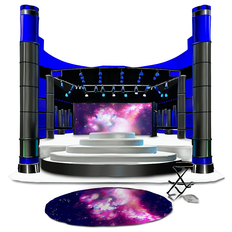 Concert Stage With Video Wall Png Awc1 PNG Image