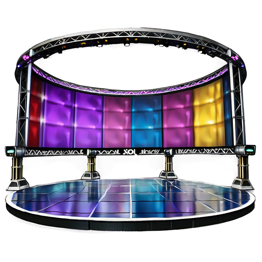 Concert Stage With Video Wall Png Gan9 PNG Image