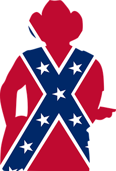 Confederate Cowboy Silhouette PNG Image