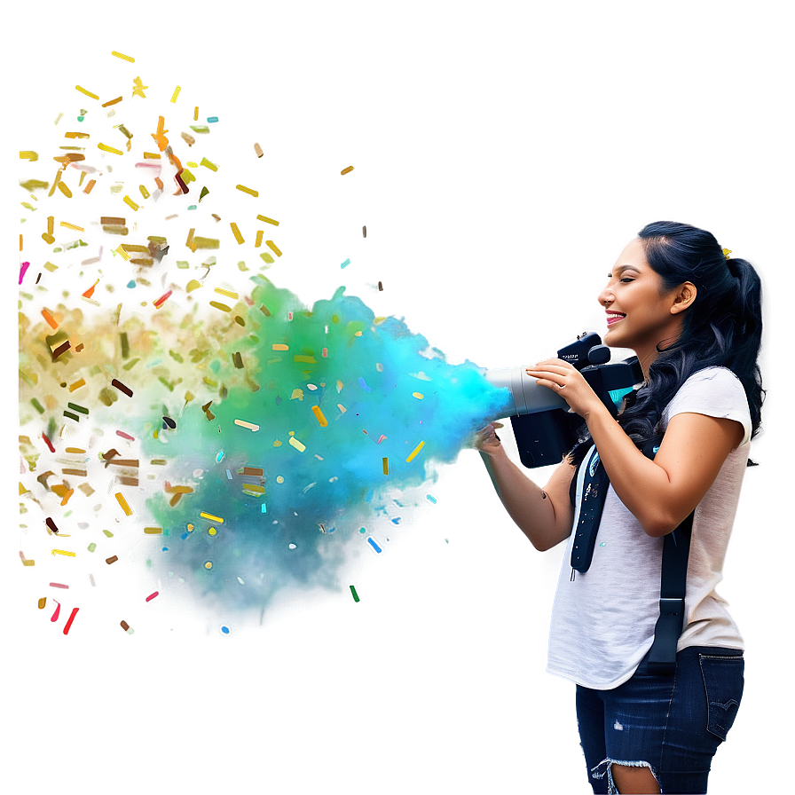 Confetti Cannon Moment Png Sxh69 PNG Image