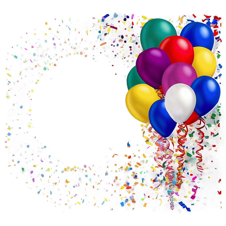 Confetti Explosion Birthday Banner Png Gpi17 PNG Image