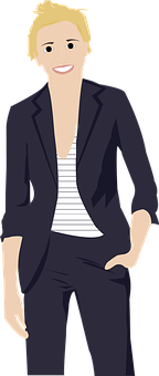 Confident Businesswoman Cartoon PNG Image