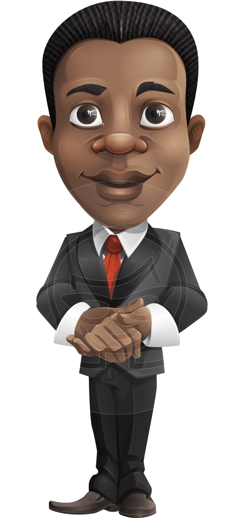 Confident Cartoon Businessman.png PNG Image