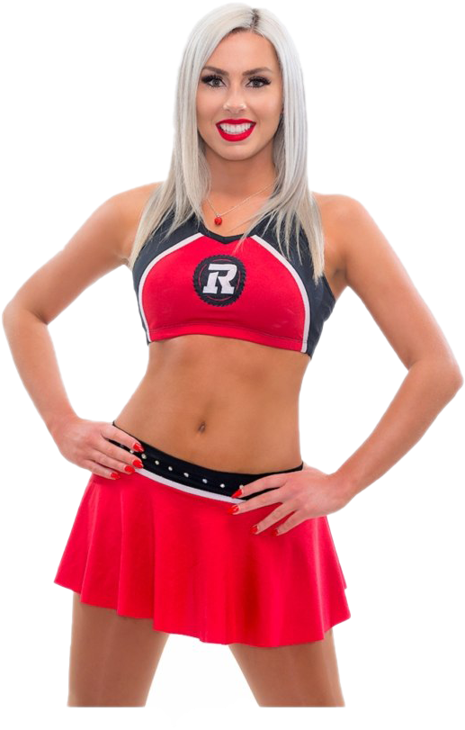 Confident Cheerleader Portrait PNG Image