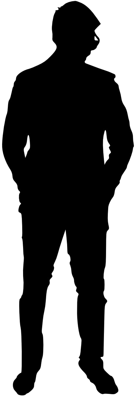 Confident Man Silhouette PNG Image