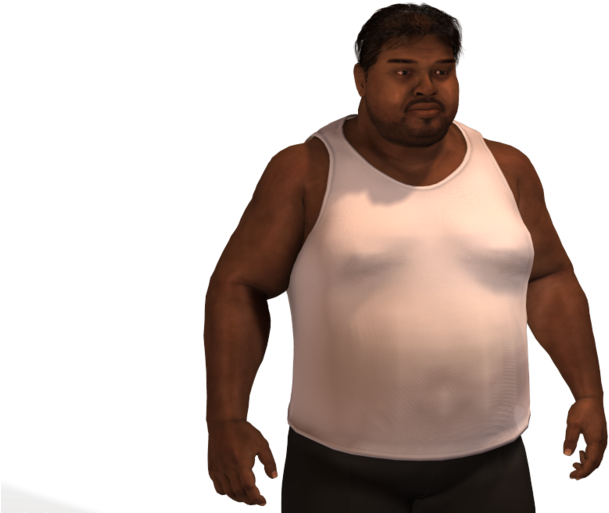 Confident Man Standing Pose PNG Image