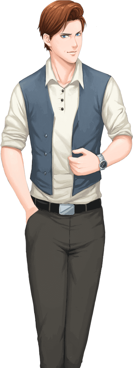 Confident Man Standing Pose PNG Image