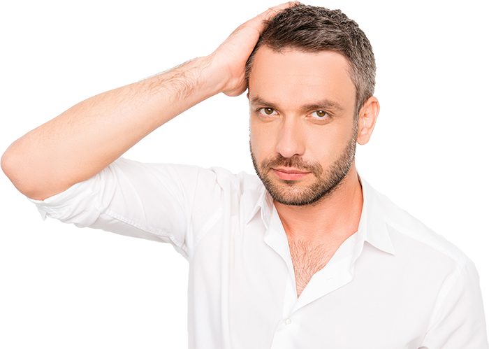 Confident Manin White Shirt PNG Image