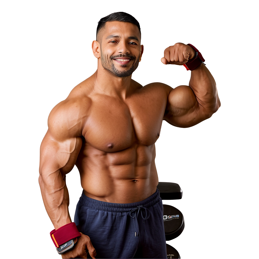 Confident Muscle Man Png Imi PNG Image