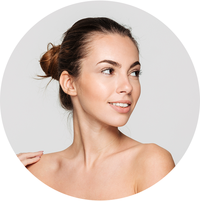 Confident Woman Glowing Skin PNG Image