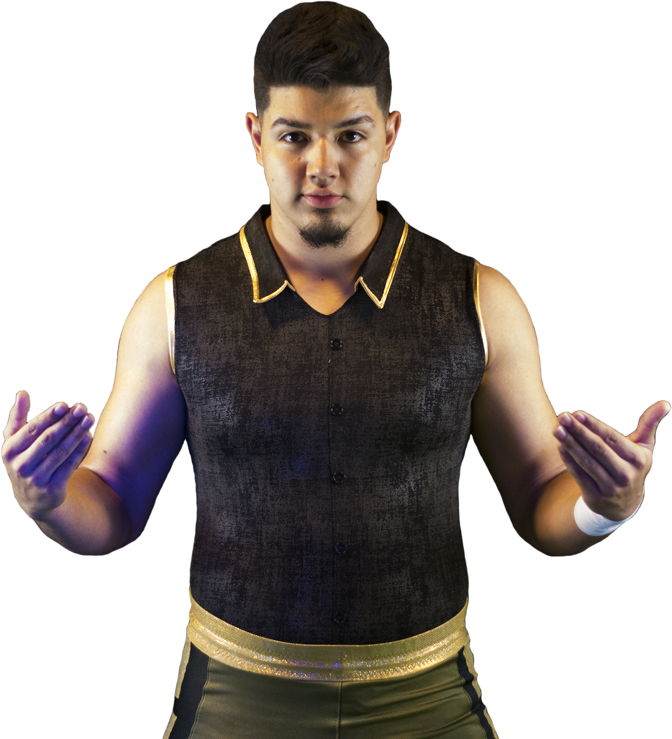 Confident Wrestler Pose PNG Image