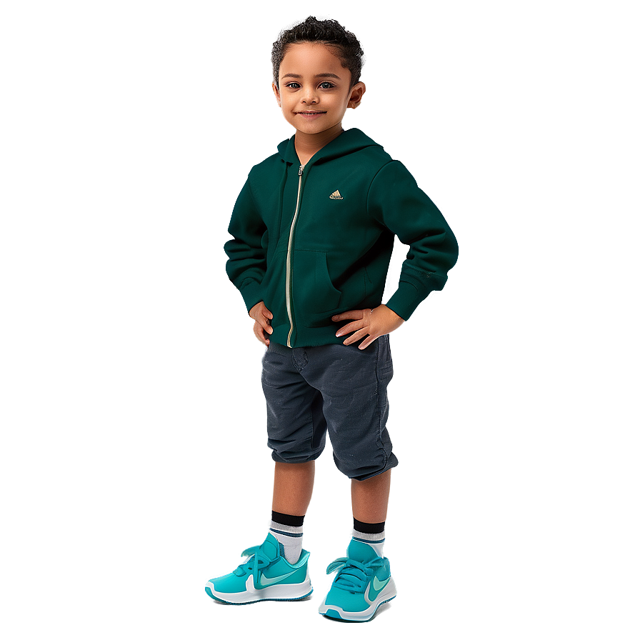 Confident Young Boyin Sportswear PNG Image