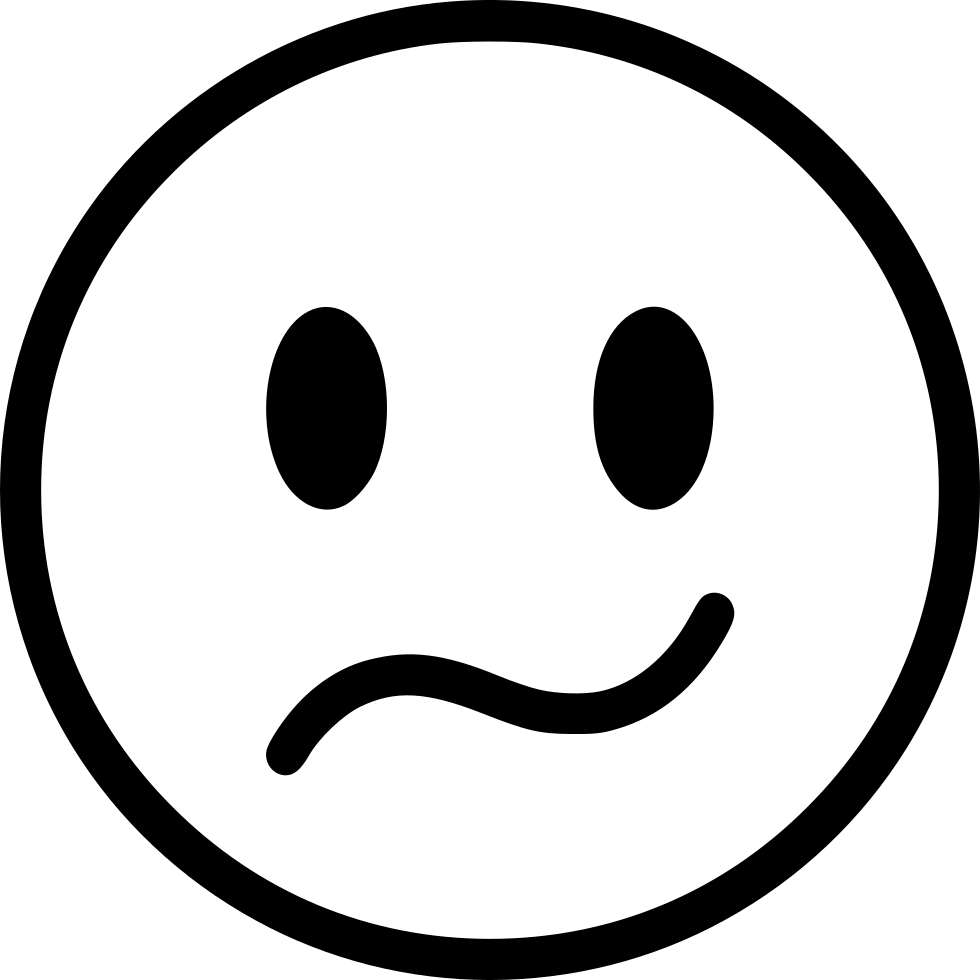 Confused Smiley Face Icon PNG Image