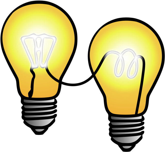 Connected Ideas Lightbulbs PNG Image