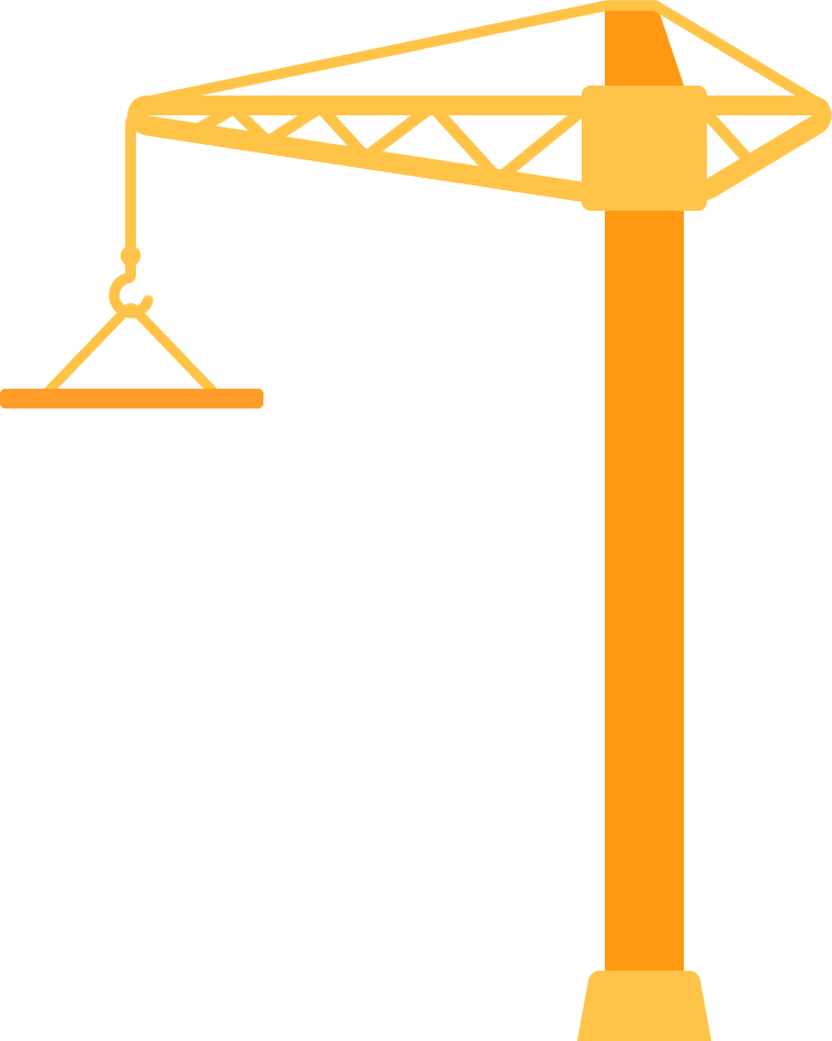 Construction Tower Crane Vector PNG Image