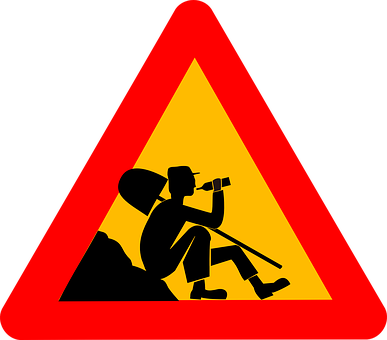 Construction Worker Drinking Sign PNG Image