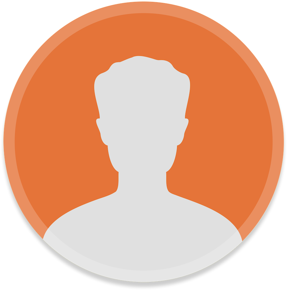 Contact Profile Icon Orange Background PNG Image