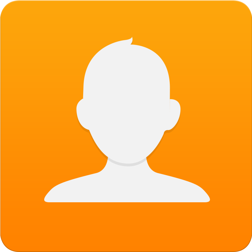 Contact Profile Icon Orange Background PNG Image