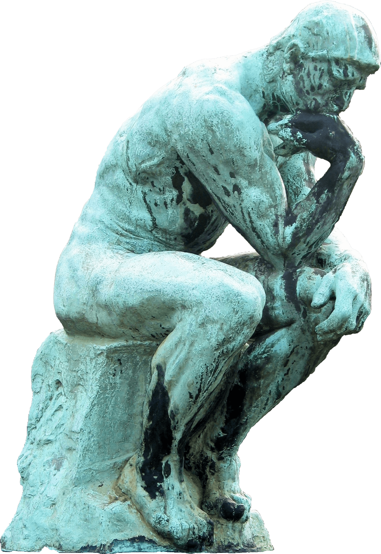 Contemplative_ Figure_ Sculpture PNG Image