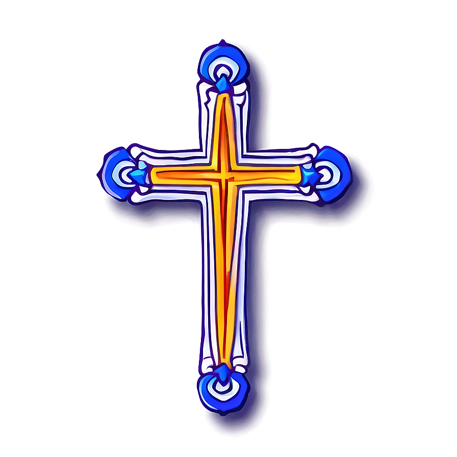 Contemporary Cross Outline Png Oxq PNG Image